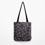 seamless pattern with small flowers on a black background Tote Bag Gallery Image 2