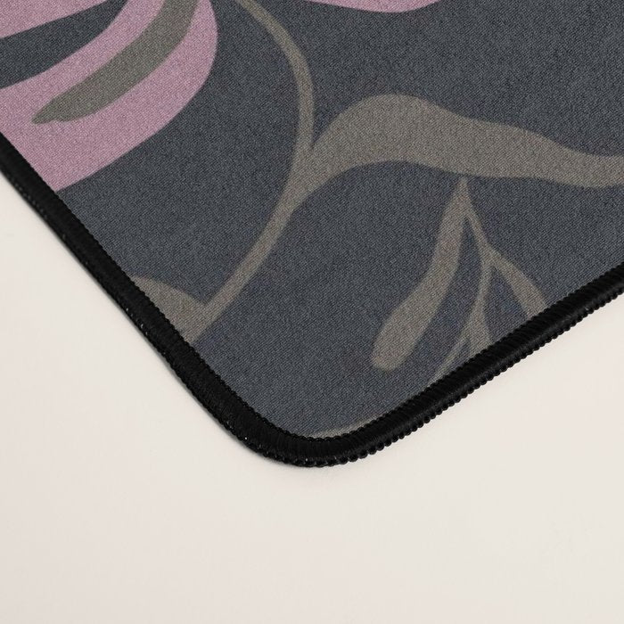 seamless pattern with small flowers on a black background Desk Mat Gallery Image 4