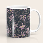 seamless pattern with small flowers on a black background Coffee Mug Gallery Image 1