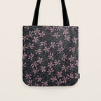 seamless pattern with small flowers on a black background Tote Bag Gallery Image 1