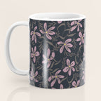 seamless pattern with small flowers on a black background Coffee Mug Gallery Image 3