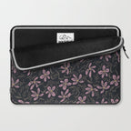 seamless pattern with small flowers on a black background Laptop Sleeve Gallery Image 2