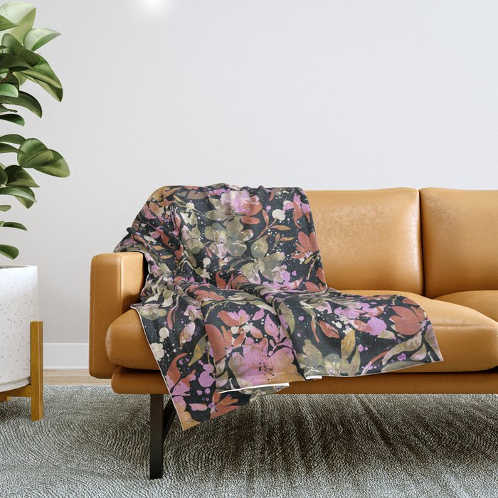 Dark Meadow Magic Throw Blanket Gallery Image 1