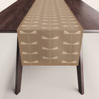 Dragonfly Pattern XI Earthy Beige Table Runner Gallery Image 1