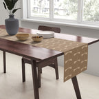 Dragonfly Pattern XI Earthy Beige Table Runner Gallery Image 2