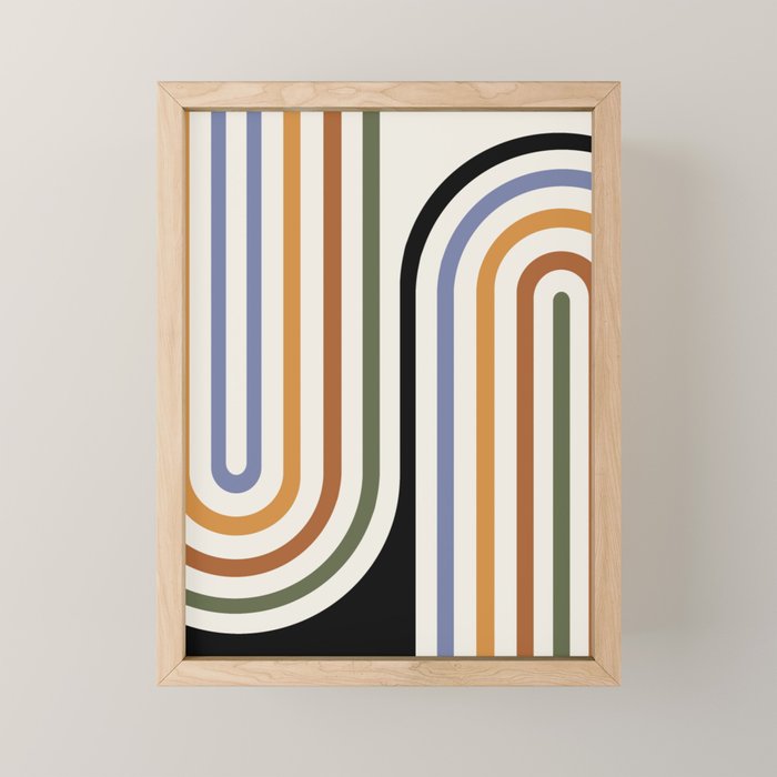 Bold Curvature Stripes VIII Mini Art Print Gallery Image 1