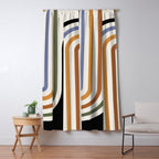 Bold Curvature Stripes VIII Window Curtain Gallery Image 5
