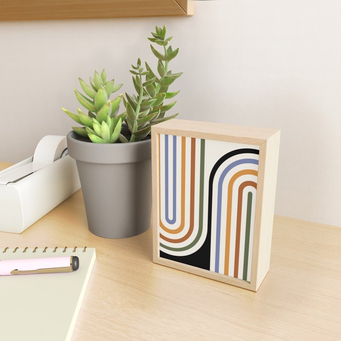 Bold Curvature Stripes VIII Mini Art Print Gallery Image 2