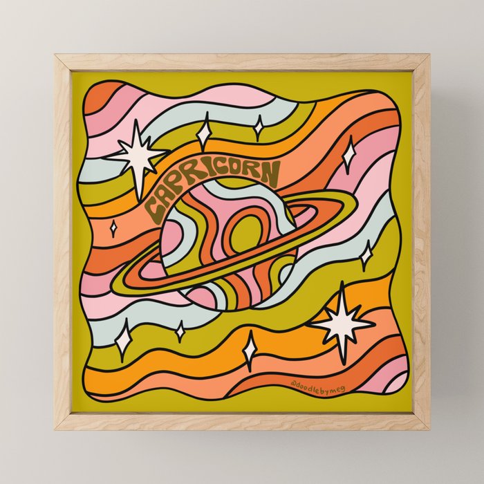Capricorn Planet Mini Art Print Gallery Image 1