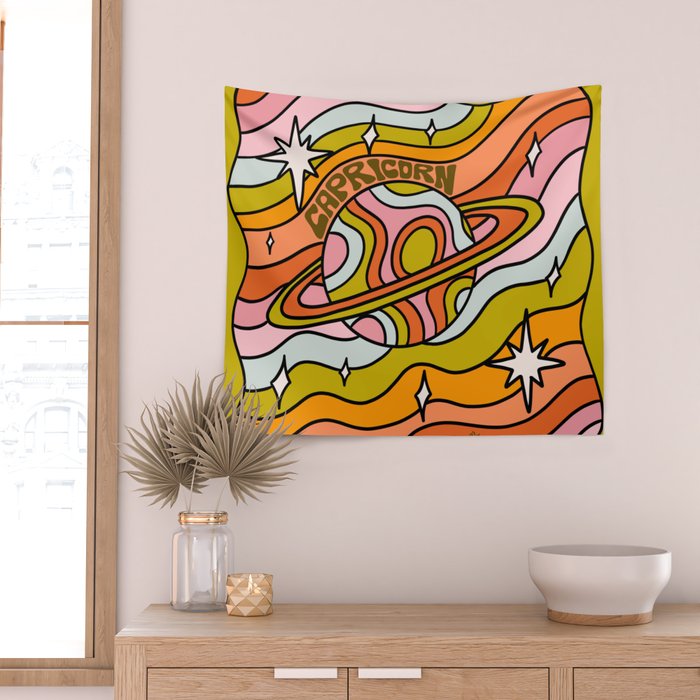 Capricorn Planet Wall Tapestry Gallery Image 2