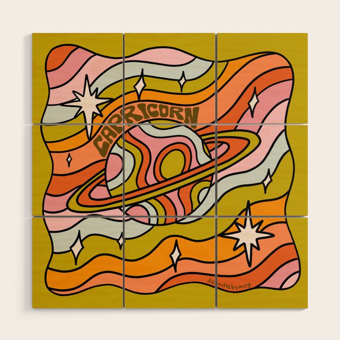 Capricorn Planet Wood Wall Art Gallery Image 1