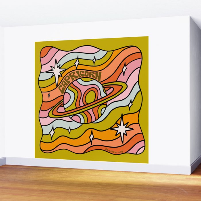 Capricorn Planet Wall Mural Gallery Image 2