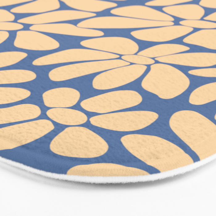 Retro Floral - Indigo  Bath Mat Gallery Image 3