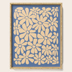 Retro Floral - Indigo  Serving Tray Gallery Image 1