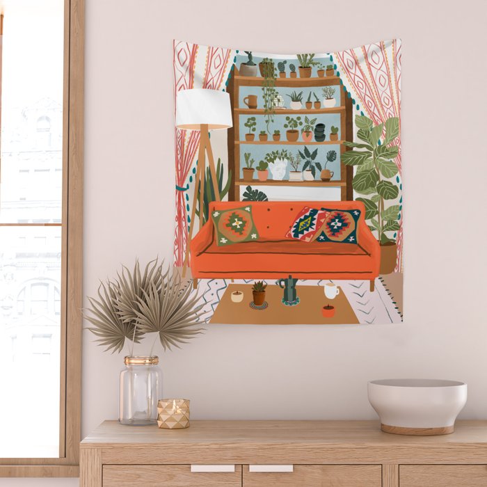 Let the sun shine on your plants Wall Tapestry Gallery Image 2