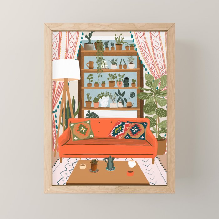 Let the sun shine on your plants Mini Art Print