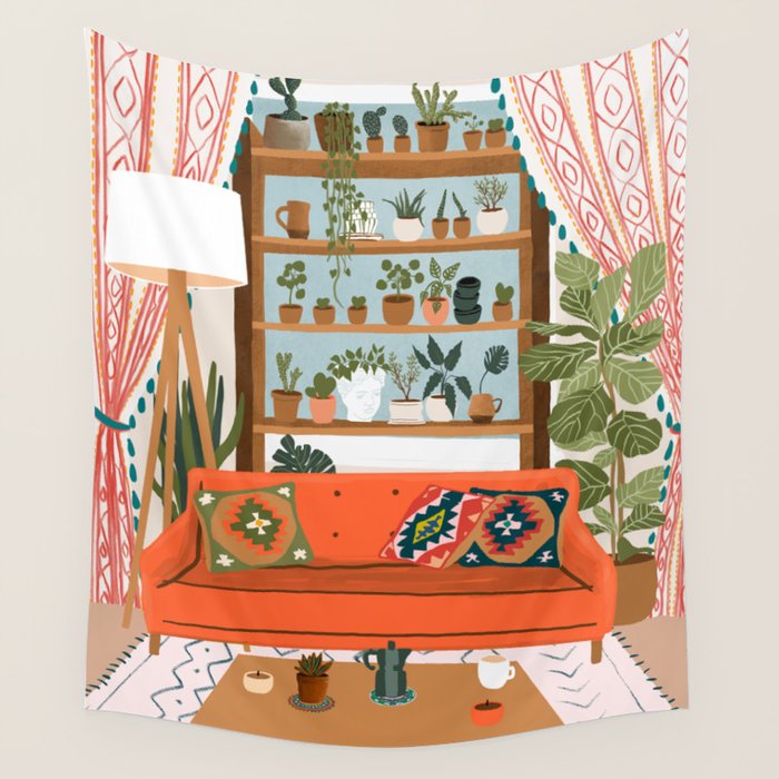 Let the sun shine on your plants Wall Tapestry Gallery Image 4