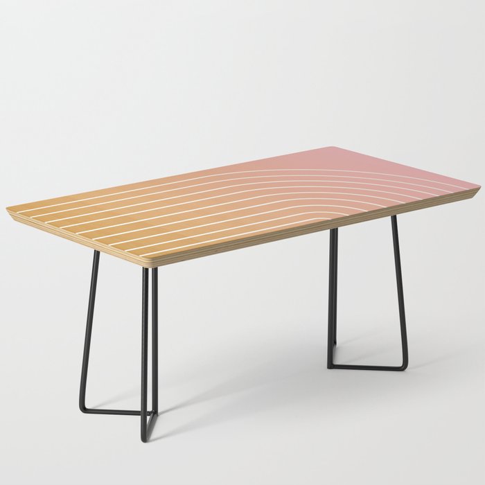 Ombre Arch XIII Pastel Sunset Gradient Modern Geometric Lines Coffee Table Gallery Image 1