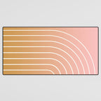 Ombre Arch XIII Pastel Sunset Gradient Modern Geometric Lines Desk Mat Gallery Image 3