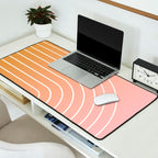 Ombre Arch XIII Pastel Sunset Gradient Modern Geometric Lines Desk Mat Gallery Image 2