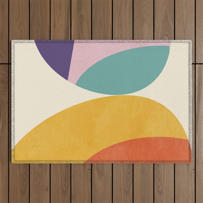 abstract minimal 4 Outdoor Rug Gallery Image 1