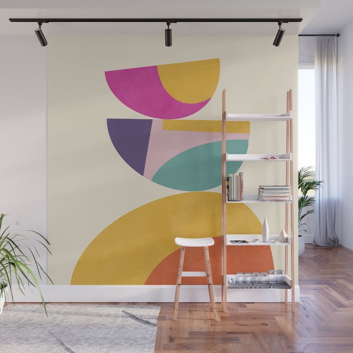 abstract minimal 4 Wall Mural Gallery Image 1