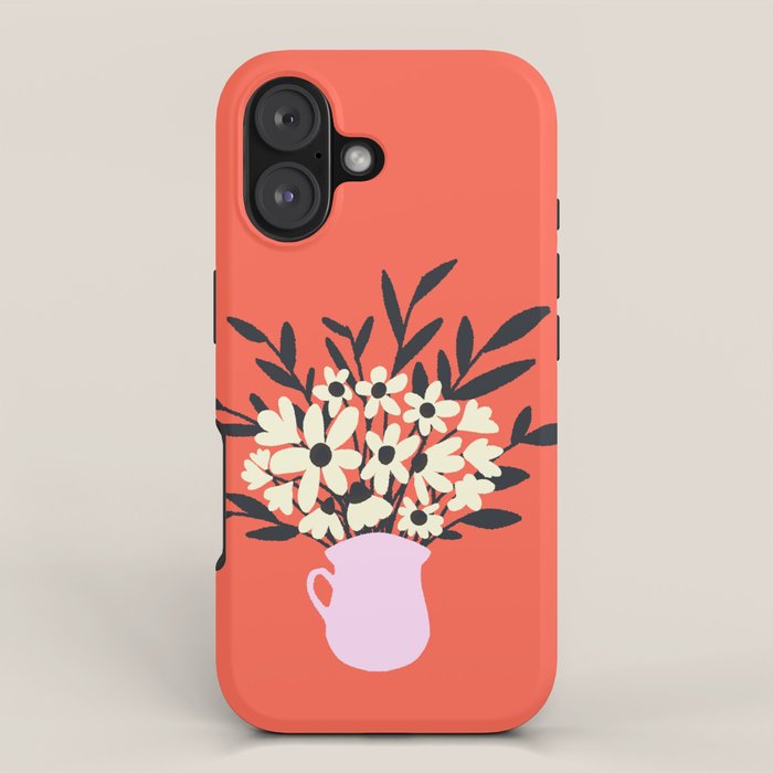 Retro 70s Spooky Flower Vase iPhone Case Gallery Image 1