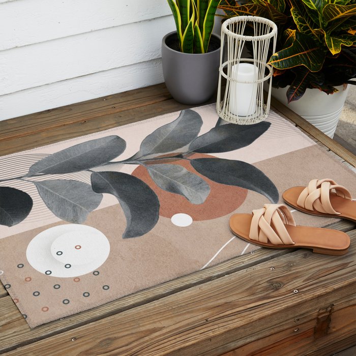 Plant Life Design 02 Outdoor Rug Gallery Image 2