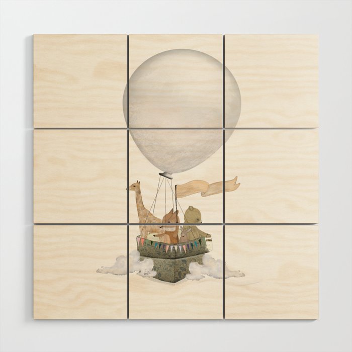 a little balloon adventure Wood Wall Art Gallery Image 1