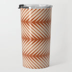 Palm Leaf Pattern - Orange Travel Mug Gallery Image 3