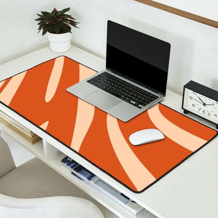 Abstract Composition in Orange & Peach Desk Mat Gallery Image 2