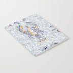 Lobster and crab coastal nostalgia grey Notebook Gallery Image 2