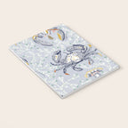 Lobster and crab coastal nostalgia grey Notebook Gallery Image 3