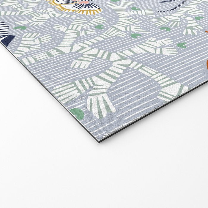 Lobster and crab coastal nostalgia grey Welcome Mat Gallery Image 2