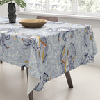 Lobster and crab coastal nostalgia grey Tablecloth Gallery Image 3