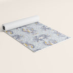 Lobster and crab coastal nostalgia grey Yoga Mat Gallery Image 2