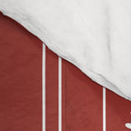 Daisy Stripes Dark Red and White Pattern Comforter Gallery Image 4