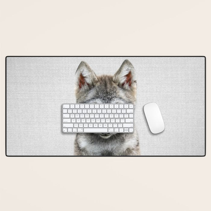 Baby Wolf - Colorful Desk Mat Gallery Image 1