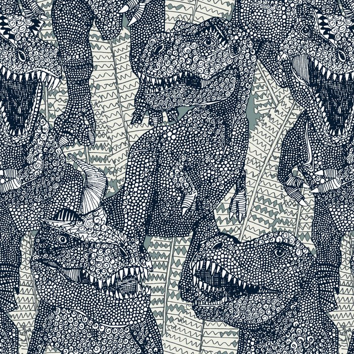 Tyrannosaurus rex indigo Coffee Mug Gallery Image 2
