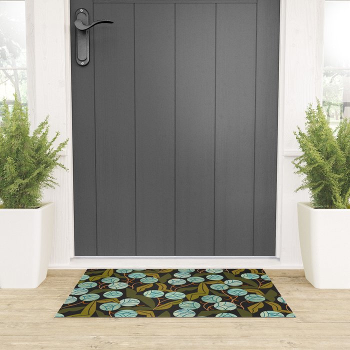 Pale Blue Roses Welcome Mat Gallery Image 3