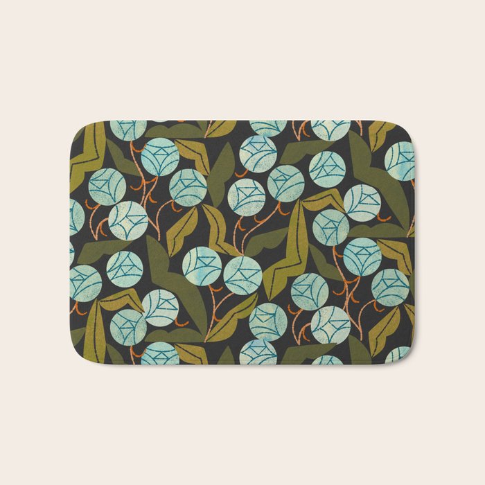 Pale Blue Roses Bath Mat Gallery Image 1