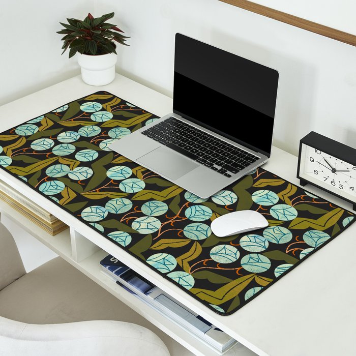 Pale Blue Roses Desk Mat Gallery Image 2