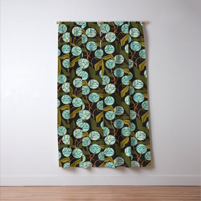 Pale Blue Roses Window Curtain Gallery Image 3