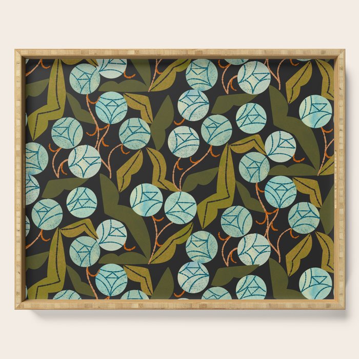 Pale Blue Roses Serving Tray Gallery Image 1