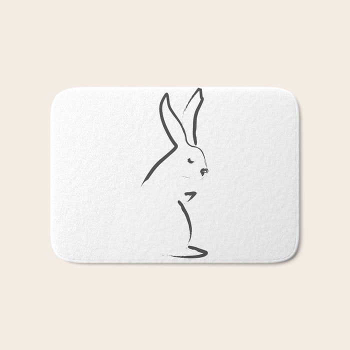 Zen Snow Bunny Bath Mat Gallery Image 1