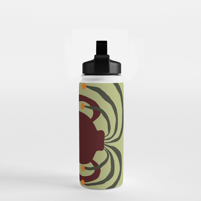 Summer Flower pottery with stripe Water Bottle Gallery Image 2