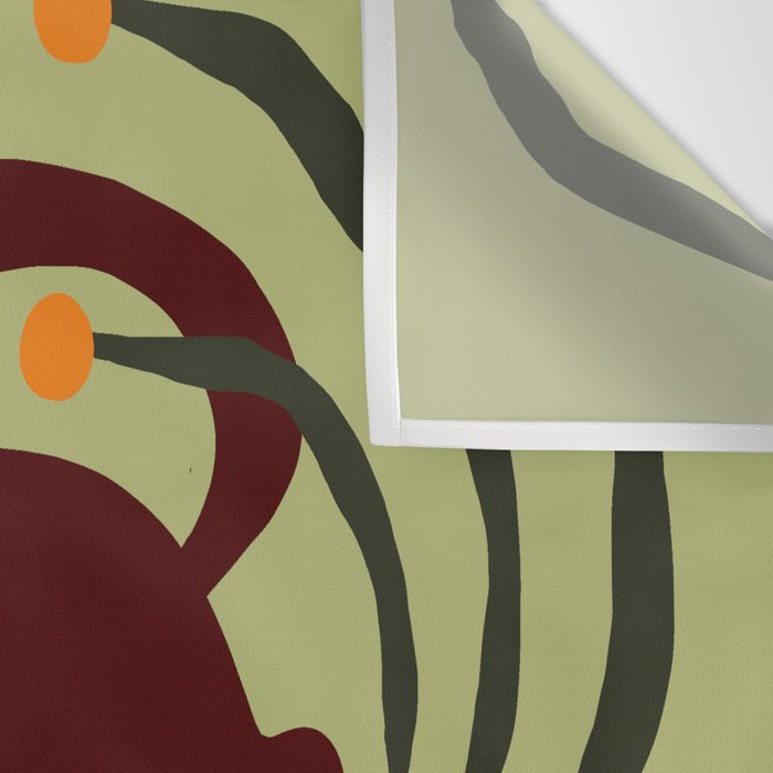 Summer Flower pottery with stripe Wall Tapestry Gallery Image 3