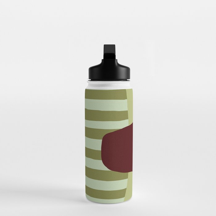 Summer Flower pottery with stripe Water Bottle Gallery Image 3