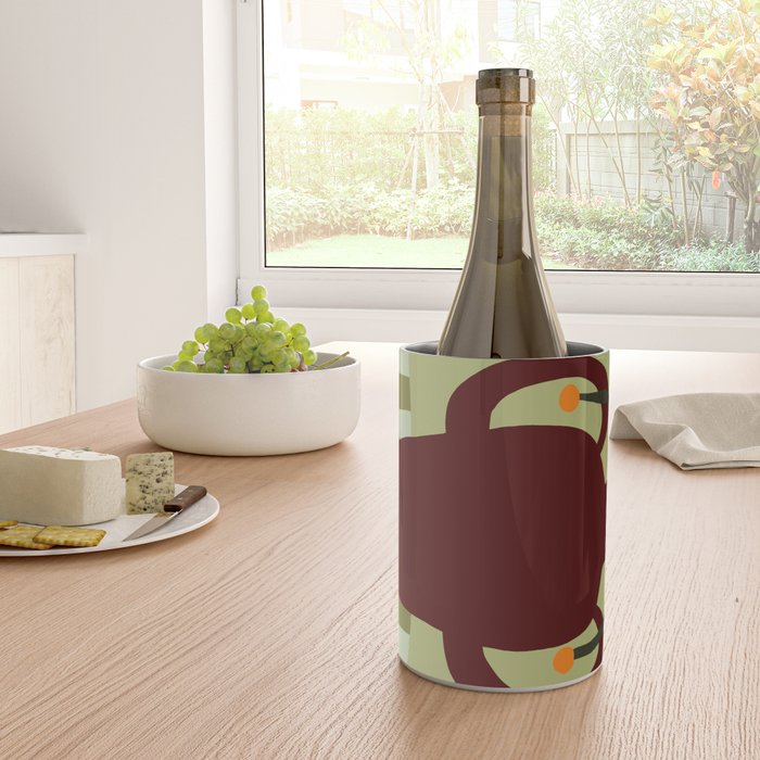 Summer Flower pottery with stripe Wine Chiller Gallery Image 4