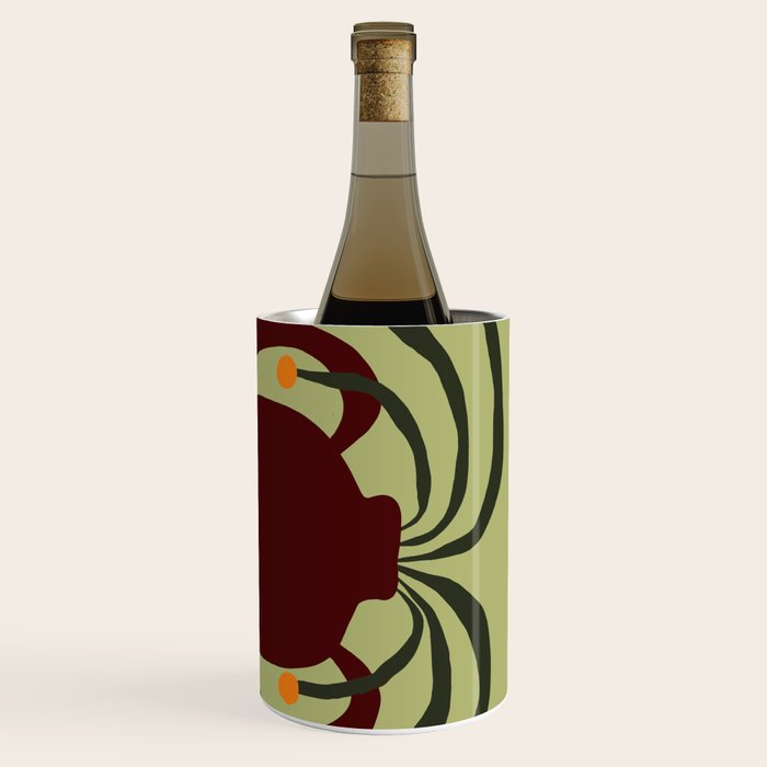 Summer Flower pottery with stripe Wine Chiller Gallery Image 3